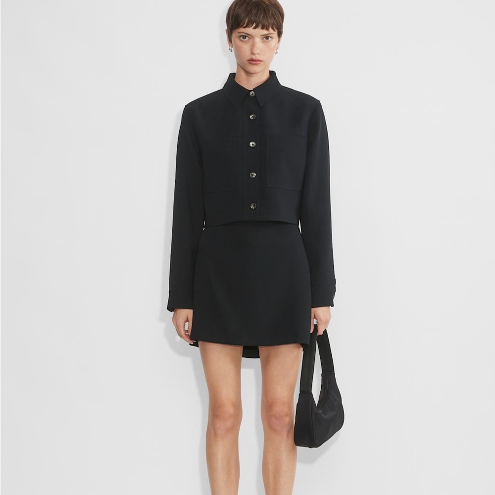 Aritzia Wilfred little cropped jacket - black